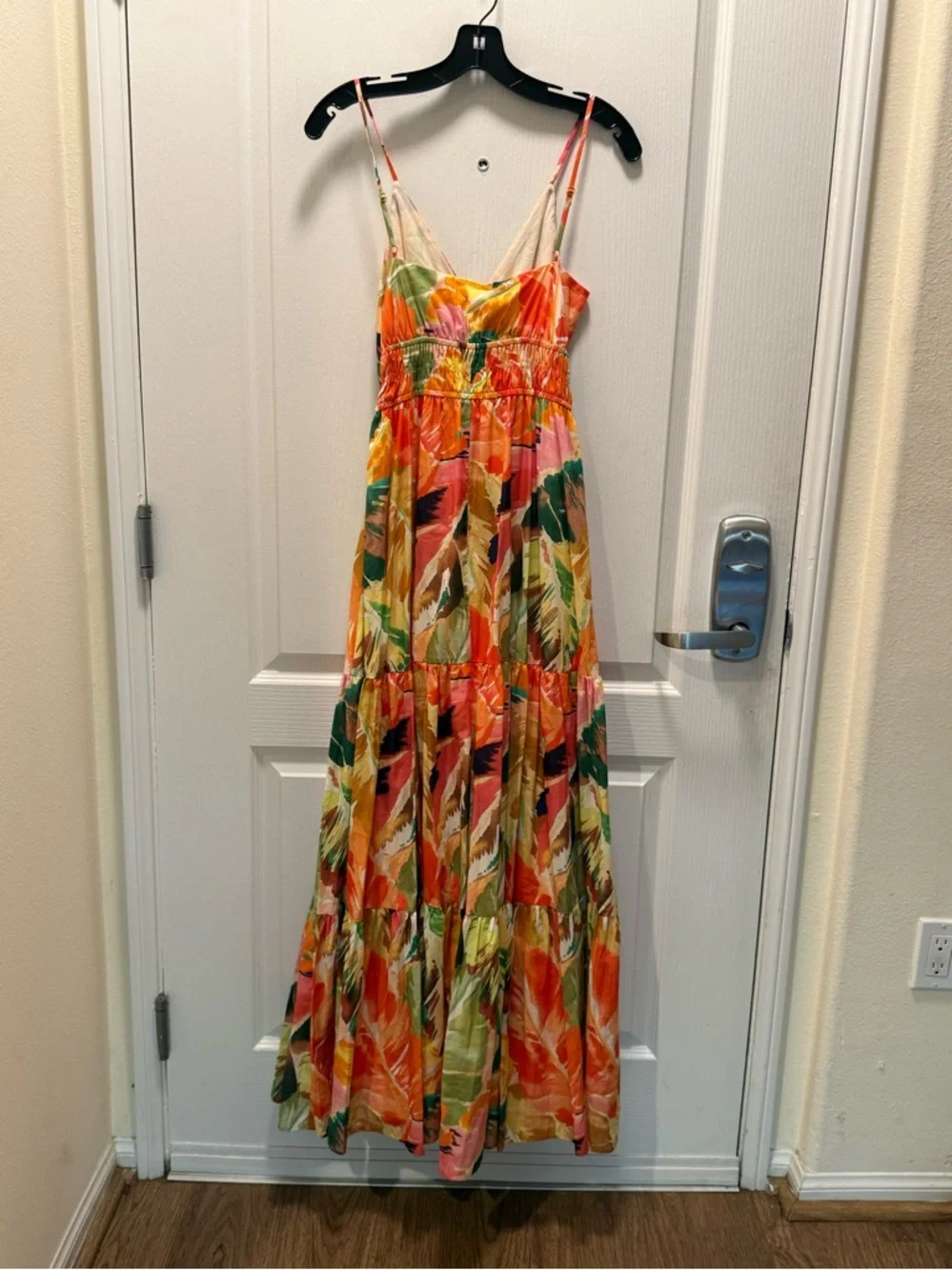 Hutch soft hothouse tropical lawn Maxi Dress in Orange Floral MULT size S NWT - Picture 3 of 5
